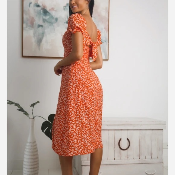 NWT KAILEY FRONT SPLIT MIDI DRESS - Picture 3 of 14